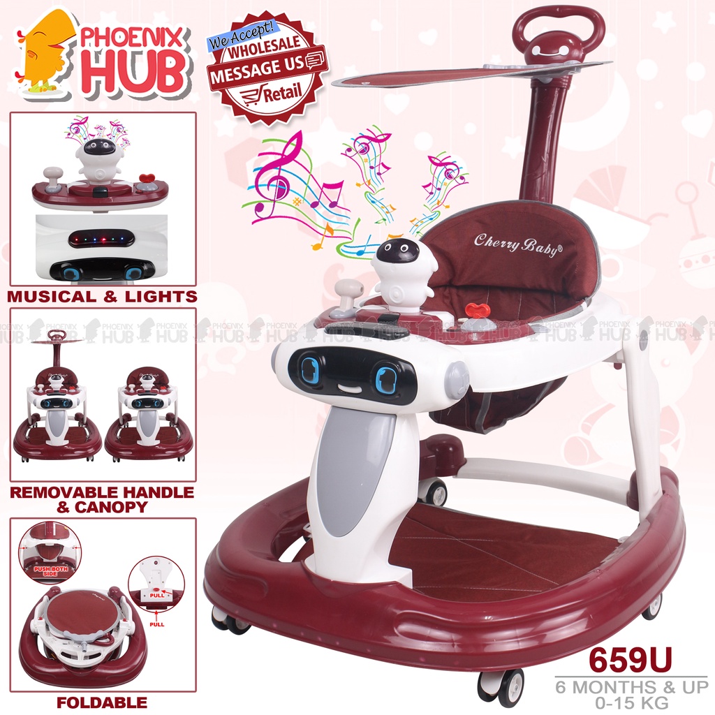 Phoenix Hub 569U Baby Walker Children Musical Walk Unique Handle