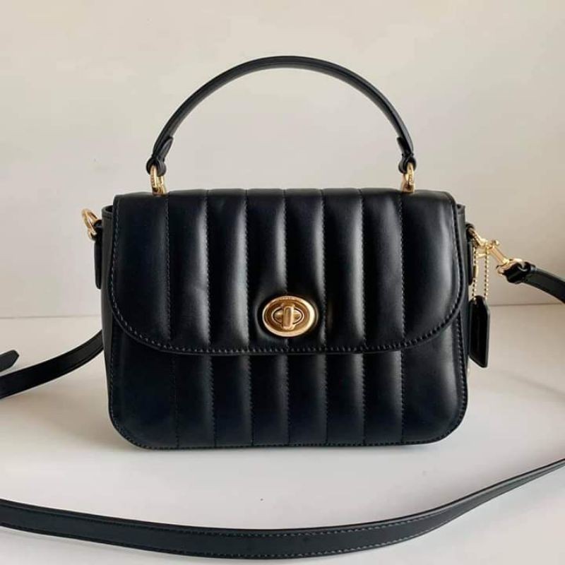 coach bag marlie top handle satchel with quilting | Shopee Philippines