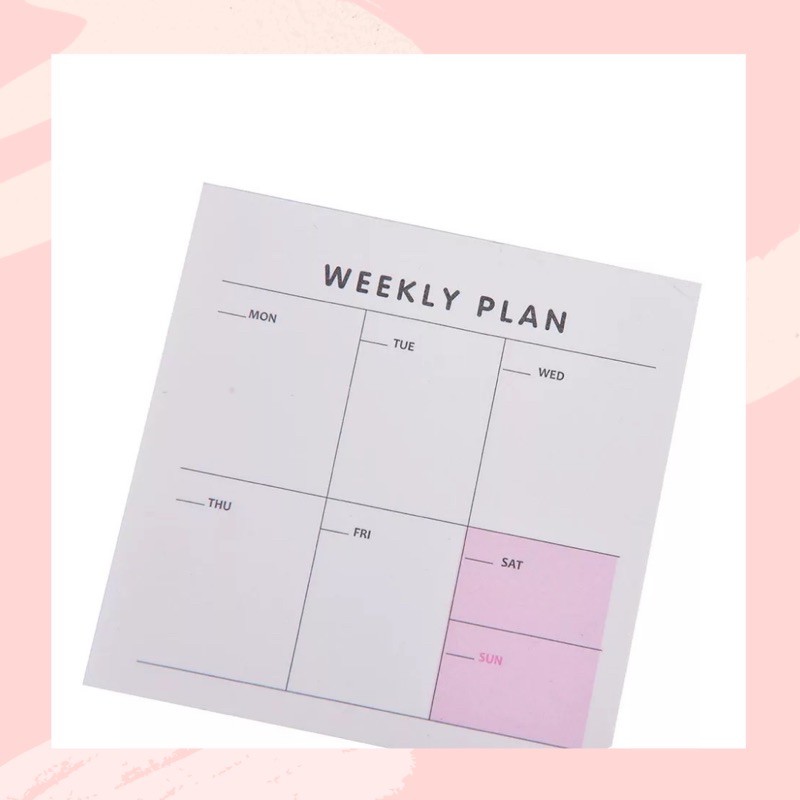 Monthly Weekly Daily Journal Schedule Planner Memo NotePad Check List Organizer