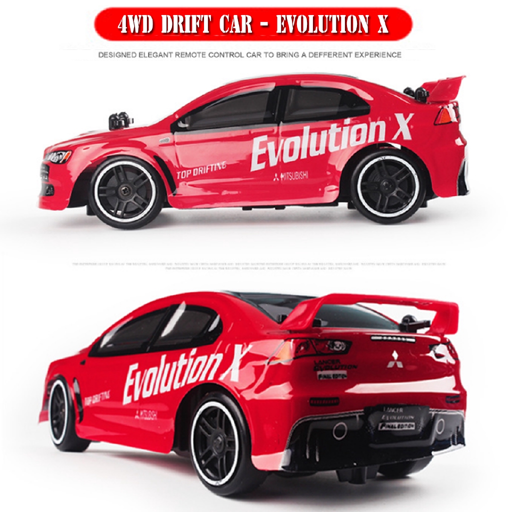 RC Racing Car Mitsubishi Evo Subaru STI 2.4G 4WD Drift Off-Road 