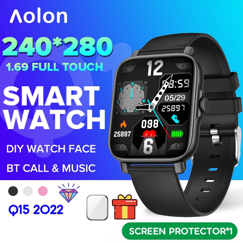 Aolon Q15 Women Original Smartwatch Men 1.69 Inch Fitness Tracker ...