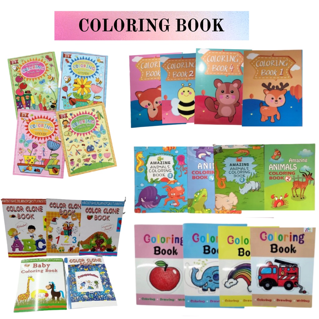 BABA Animal Coloring Book Set For Kids Shopee Philippines