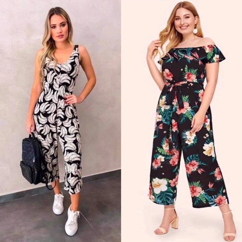 Fashion korean casual floral jumpsuit | Shopee Philippines