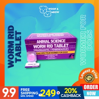 Animal Science Worm Rid Dewormer for Dog ( Deworming Tablet ) 1tab
