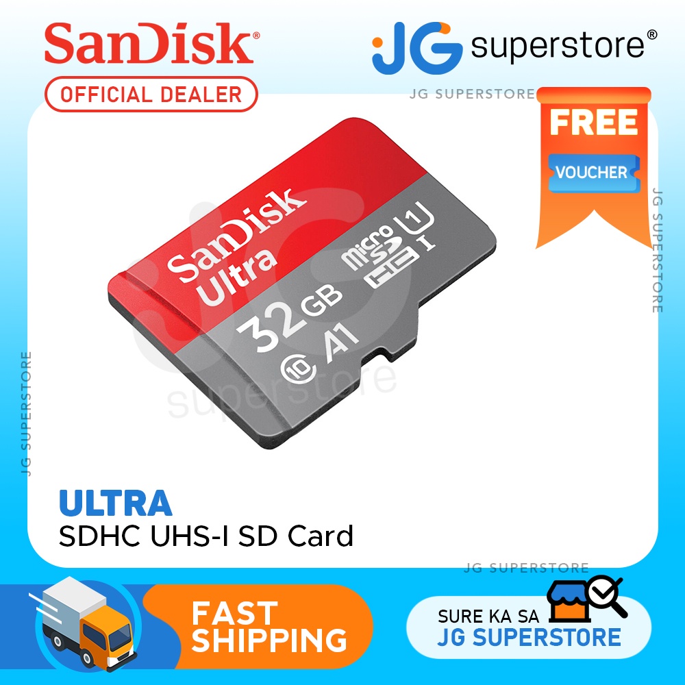 SanDisk Ultra 32GB SDHC UHSI Micro SD Card with 120mb/s Read Speed A1 SDSQUA4032GGN6MN