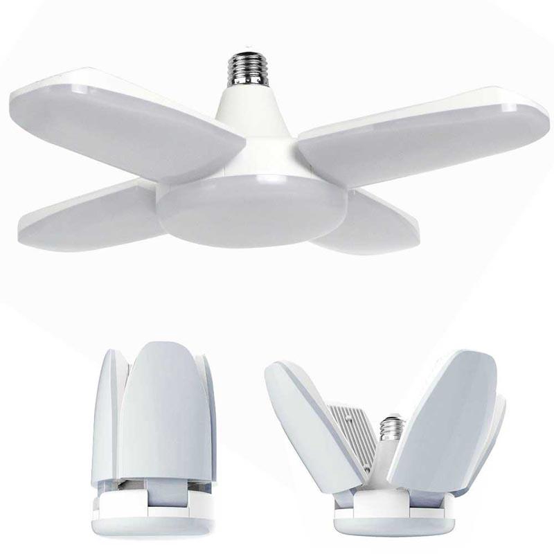 Led Garage Light Foldable Four Leafs Deformation Warehouse Lamp
