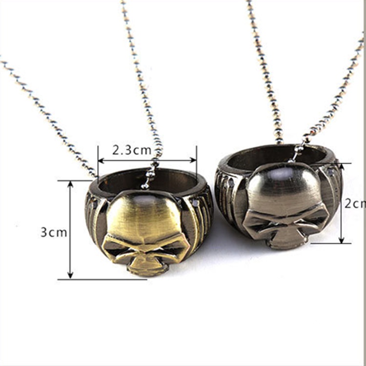 Skull Ring Boxing Gloves SelfDefense Ring Mini Brass Knuckle Self