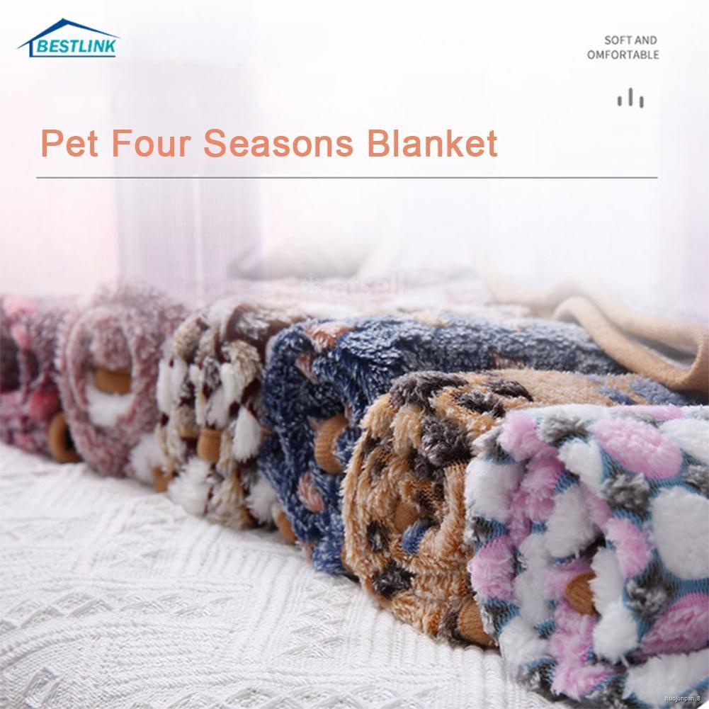 ◘BL Flannel Thickened Pet Soft Fleece Pad Pet Blanket Bed Puppy Dog Cat Sofa Cushion Home Rug Sleepi #1