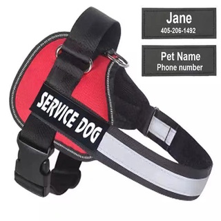 ❧▨Personalized Dog Harness NO PULL Reflective Breathable Adjustable service Pet Harness For Small la