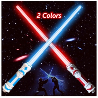 2PCS/SET Star Wars Lightsaber Sound Effect Flash Stick Laser Double Sword Toy Flashing Props Gift