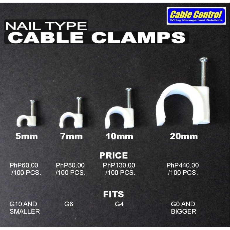 cable clips for concrete walls