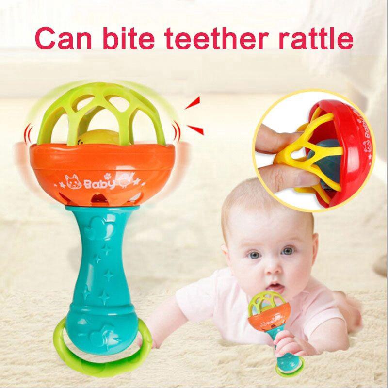 Baby Rattles Educational Toys Kid Novelty Funny Plastic Hand Shake Bell Toy