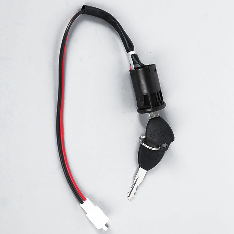 Ignition Lock and Key Electric scooter Assembly Switch Black Tricycle