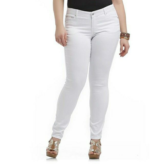 all white skinny jeans