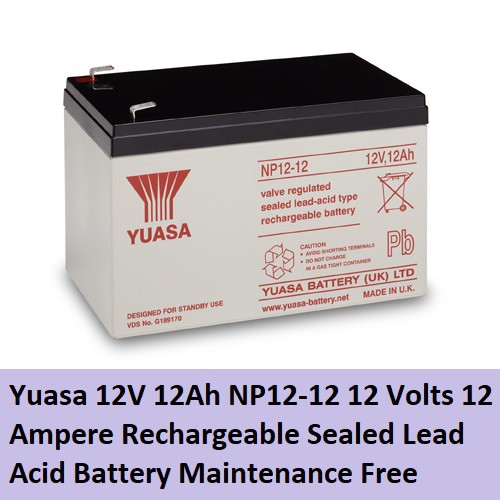 Yuasa E-Bike Battery 12V 12Ah 20hr 12 Volts 12 Ampere NP12-12 EBike UPS Battery #8