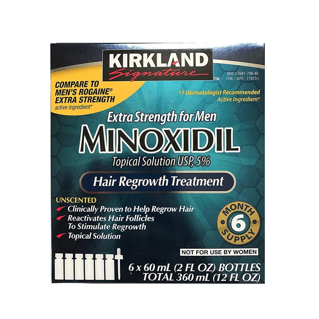 Kirkland Minoxidil Extra Strength Hair Regrowth For Men Shopee