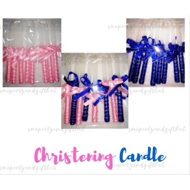 Christening/ Baptismal Candle - Happy Christening Candle
