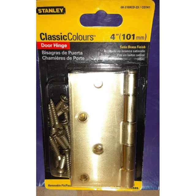 Stanley Loosepin Door Hinges 4 x 4 Bisagra (With Screws) Per Pair