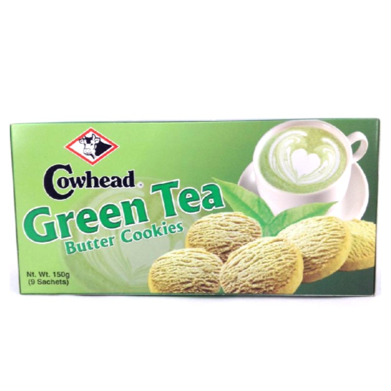 Cowhead Green Tea Butter Cookies 9 Sachets 150g {Made in Malaysia