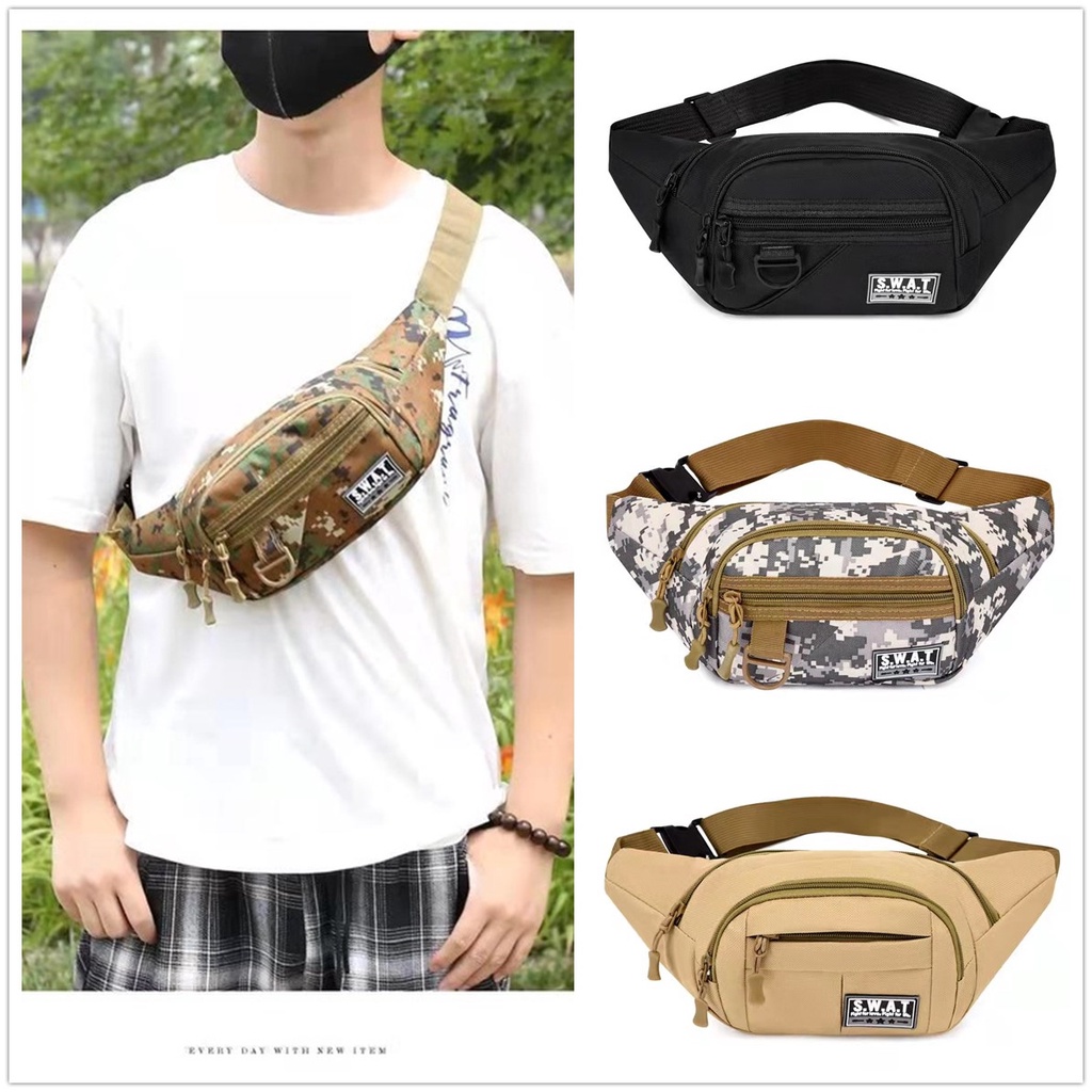 BEK #T05 Men Camouflage plain Outdoor Camping Sports Travel Waist Bag ...