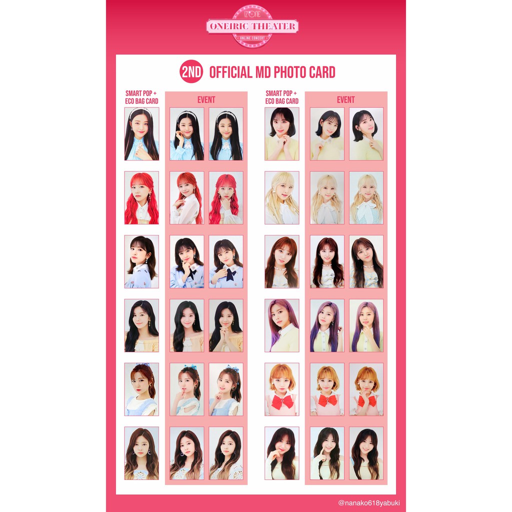 Iz One Izone Oneiric Theater Online Concert 50000 Krw Event Photocard Withdrama Shopee Philippines
