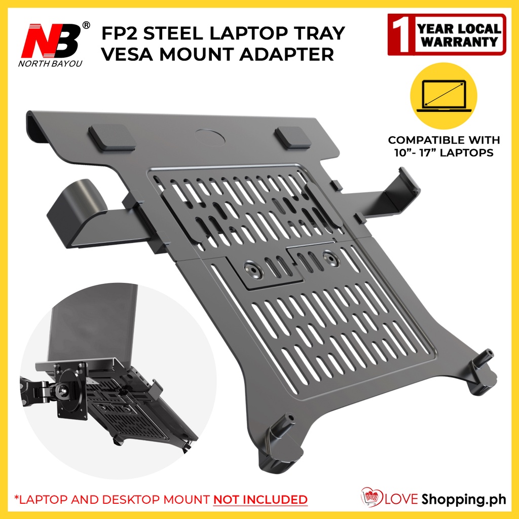 North Bayou NB FP2 Steel Laptop Bracket Laptop VESA Mount Adapter for