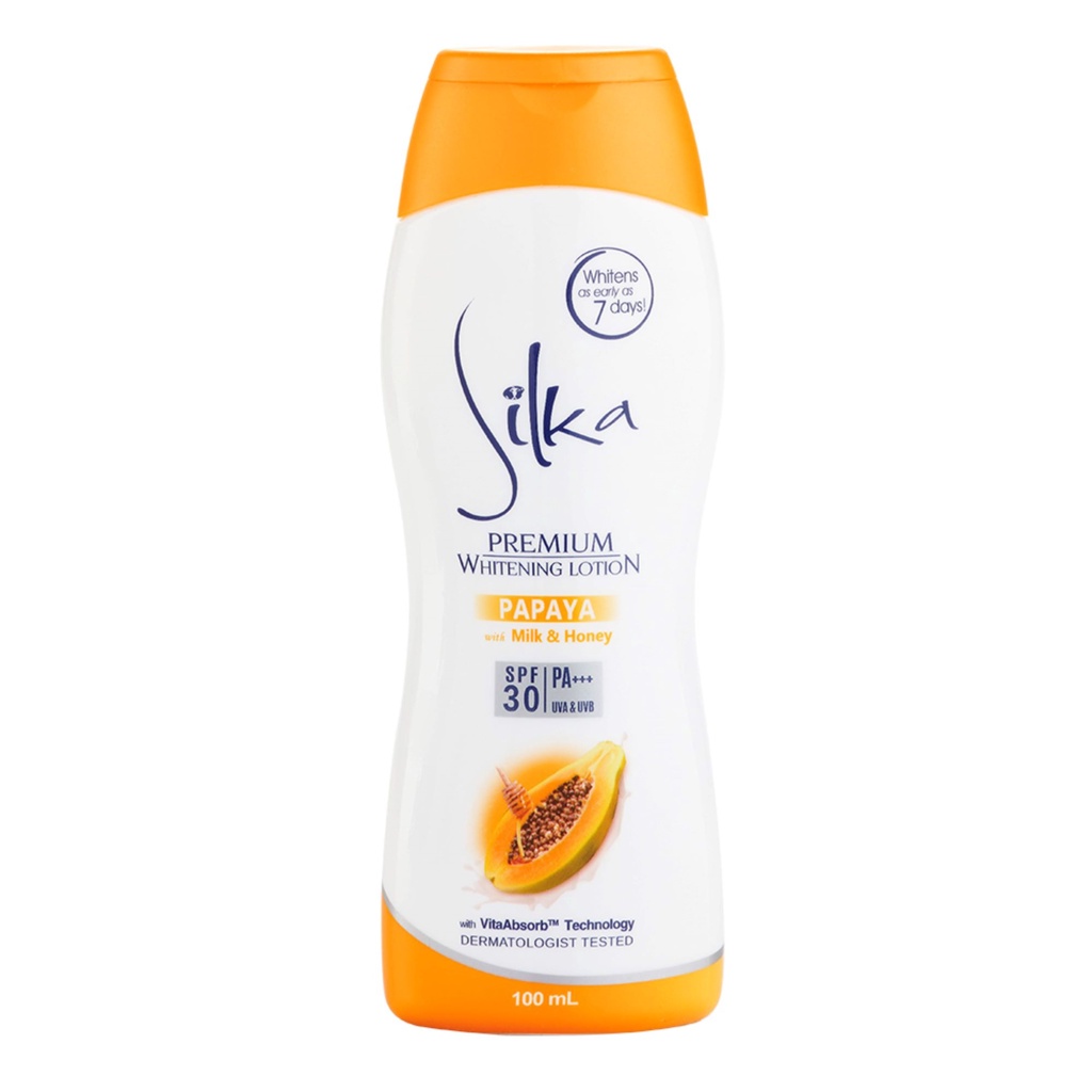 SILKA Papaya Premium Whitening Lotion SPF 30 100ml Shopee Philippines