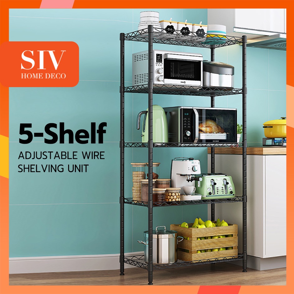Siv 3/4/5 Layer Kitchen Rack Organizer Shelf Multipurpose Storage