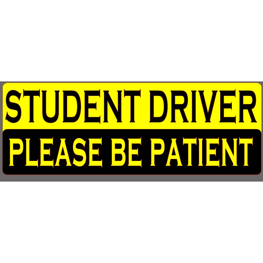 Student and New Driver Decal/Sticker (Weatherproof) | Shopee Philippines