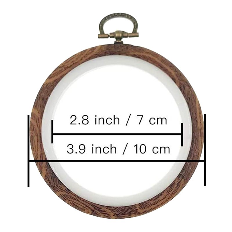 3 Pcs 4 inch Embroidery Ring Cross Stitch Set Display Frame Circle Embroidery Kits for Art Craft Sewing and Hanging