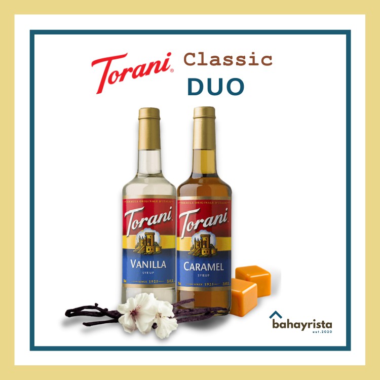 Torani Classic DUO Vanilla + Caramel Syrups (750ml) LAGUNA Branch