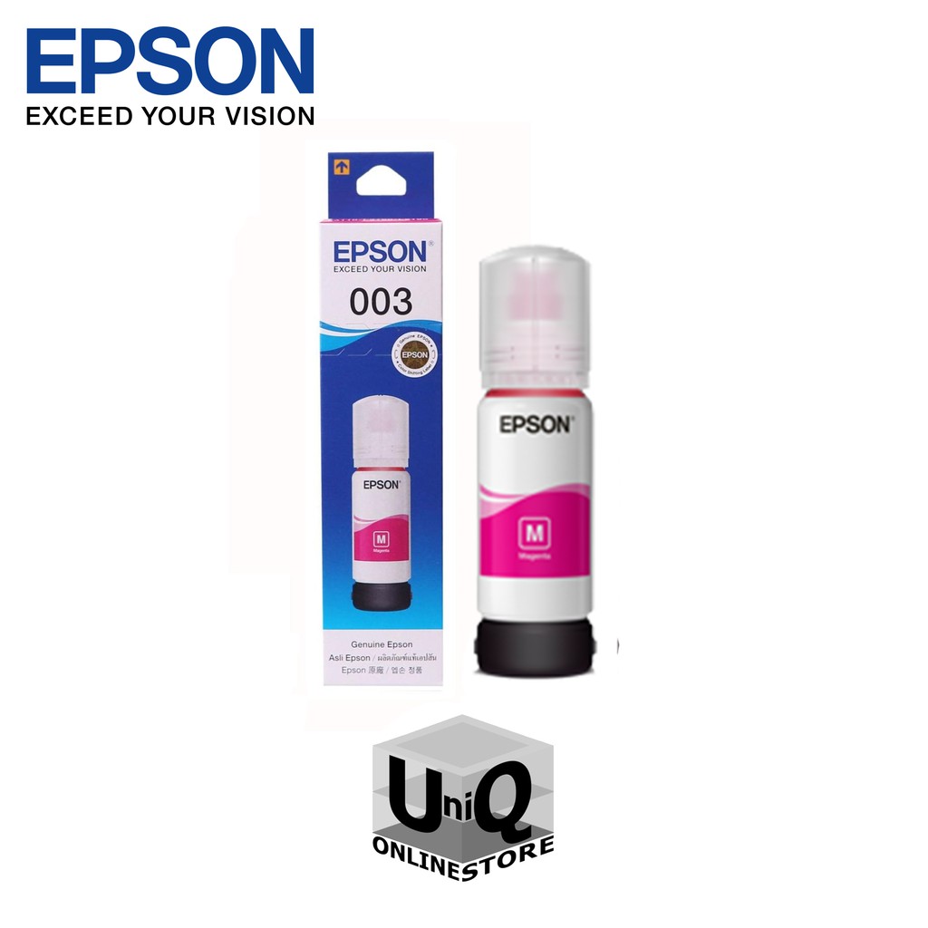 Epson 003 Original Ink Bottle C13t00v For Epson L3110 L3150 Magenta Shopee Philippines 8867