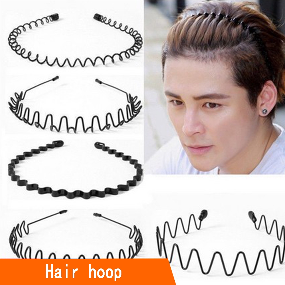 Fashion Headwear Sports Wave Hair Metal Hairband Headband Iron Wire