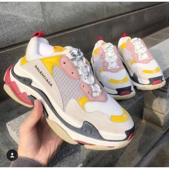 triple s yellow pink