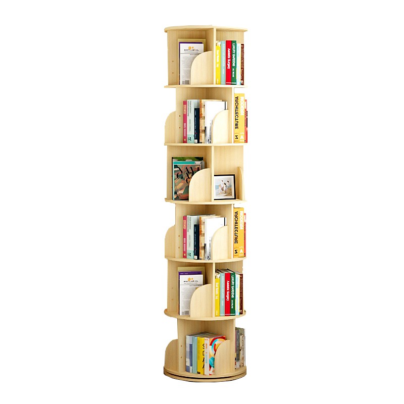 Beimu Full Solid Wood Rotating Bookshelf 360 Degrees Small Bookcase Storage Bookcase Children S Bookshelf Draw Corner Shelf Shopee Philippines