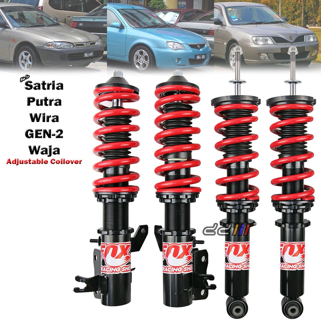 [Local Ready Stock] FOX Racing Hi Low Adjustable Absorber Coilover Suspension For Proton Wira