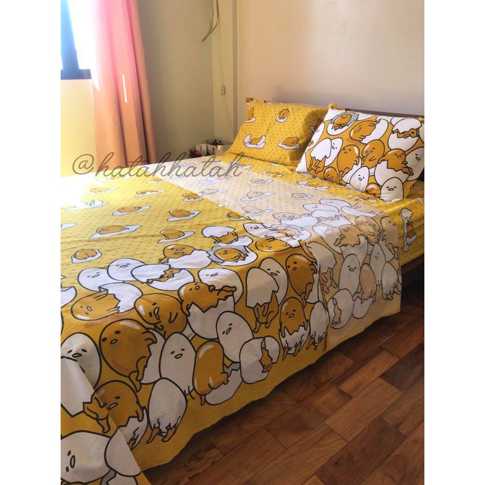Gudetama Bed Sheet (Single and Double) Shopee Philippines