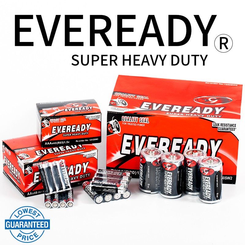 Eveready Super Heavy Duty Battery Double Aa Triple Aaa Shopee Philippines