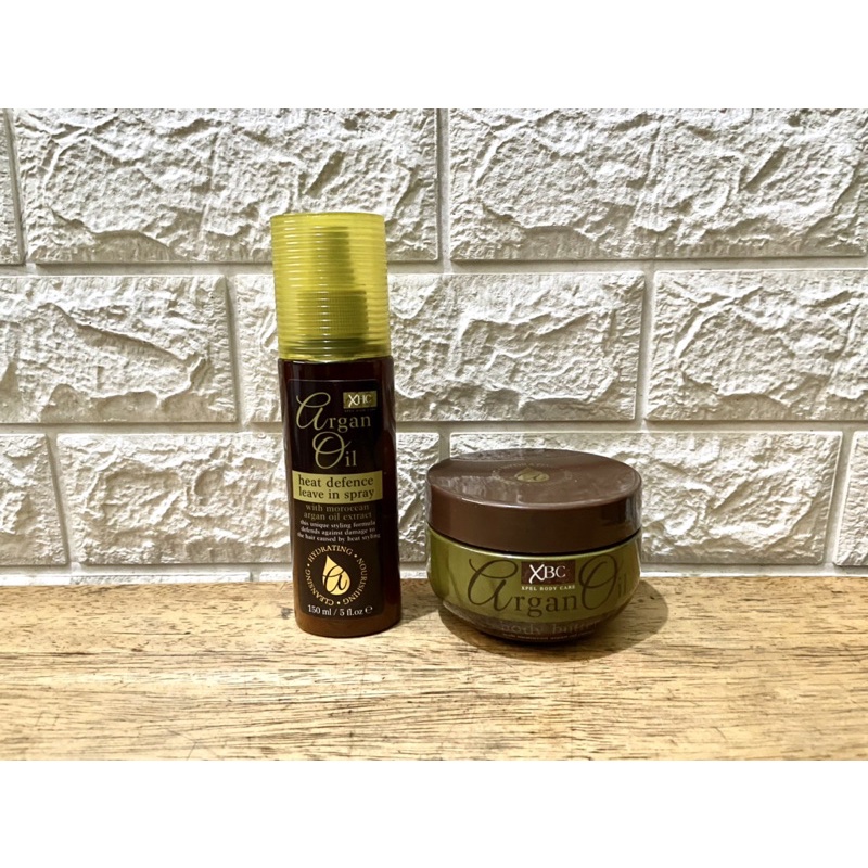 XBC Argan Oil Body Butter/XHC Argan Oil Heat Defence Leave in Spray