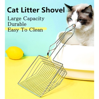 COKEMAO Cat Litter Scoop Large Kucing Stainless Steel Cat Toilet Scoop Pet Supplies