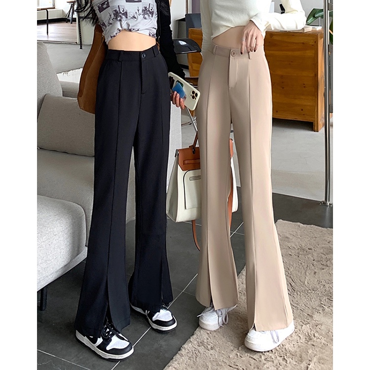 xiaozhainv Korean style fashion high waist wide leg pants women casual ...