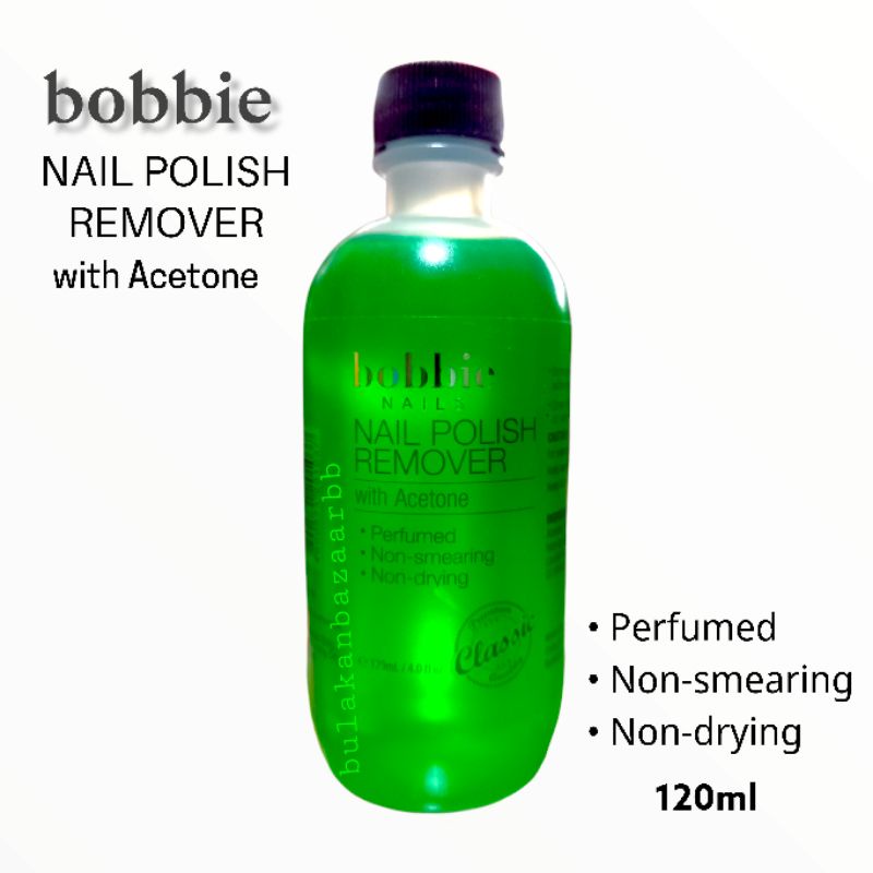 Bobbie Nail Polish Remover with Acetone Premium Classic Quality