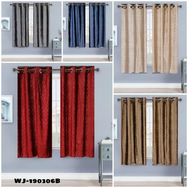 Modern grommet half curtain(140x150cm)WJ190306B RrU Shopee Philippines
