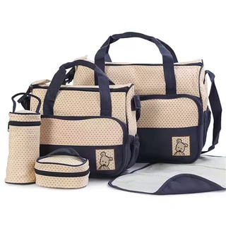 5 kit set baby care diaper nappy bag set multifunction waterproof diaper bag Mommy Bag