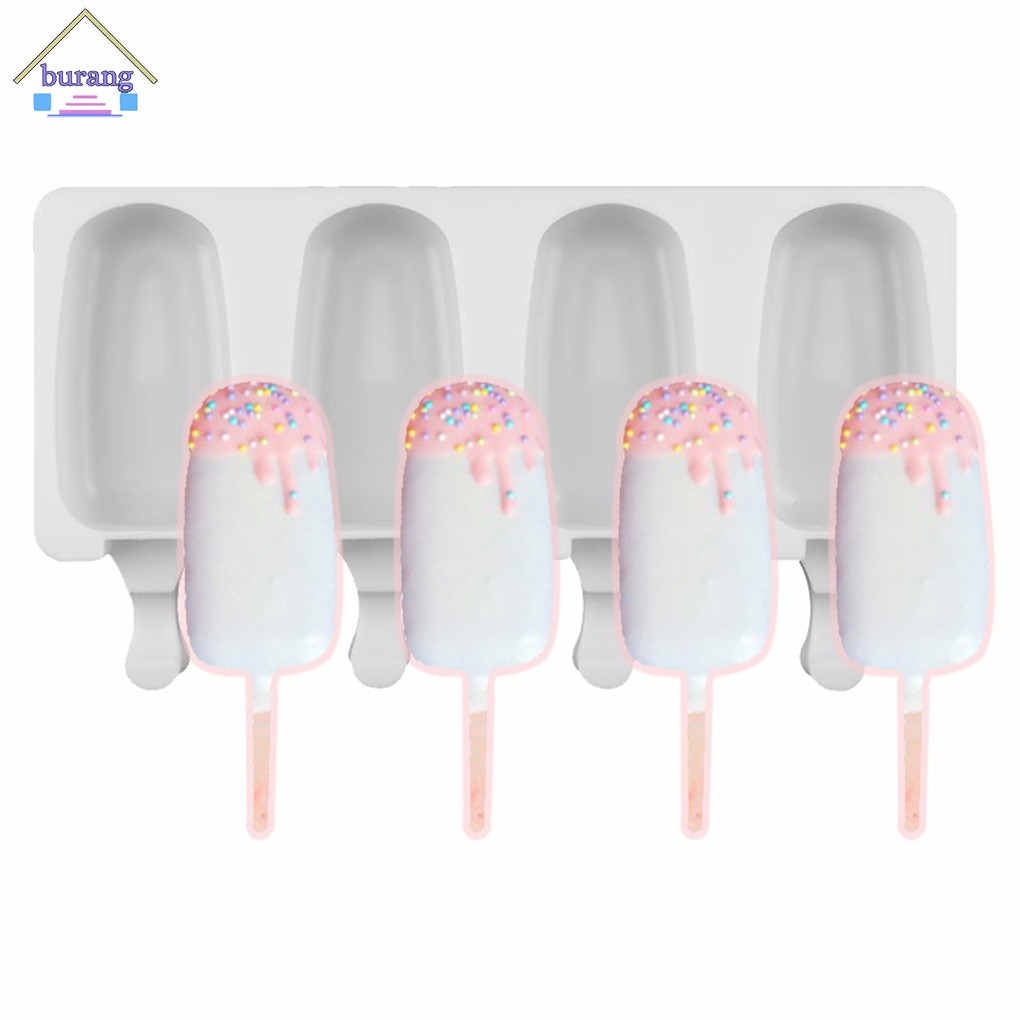 Ice Cream Mold Nontoxic Silicone Ice Stick Mould Popsicle Home Making
