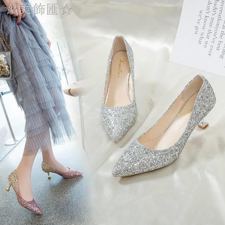 silver wedding shoes for bride