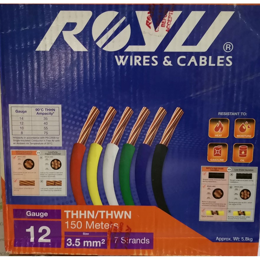 12 Thhn Stranded Wire Price – (By-the-Foot) 12 White Stranded CU THHN ...