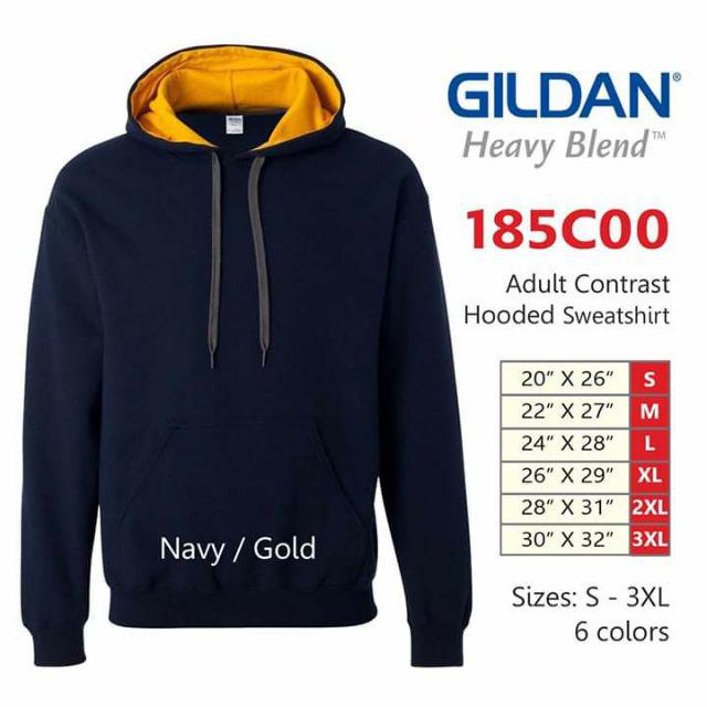 navy and gold hoodie