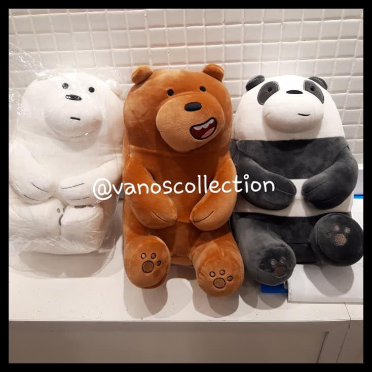 We Bare Bears Lovely Sitting Plush Toy Panpan Ice Bear Doll - Ice Bear |  Shopee Philippines