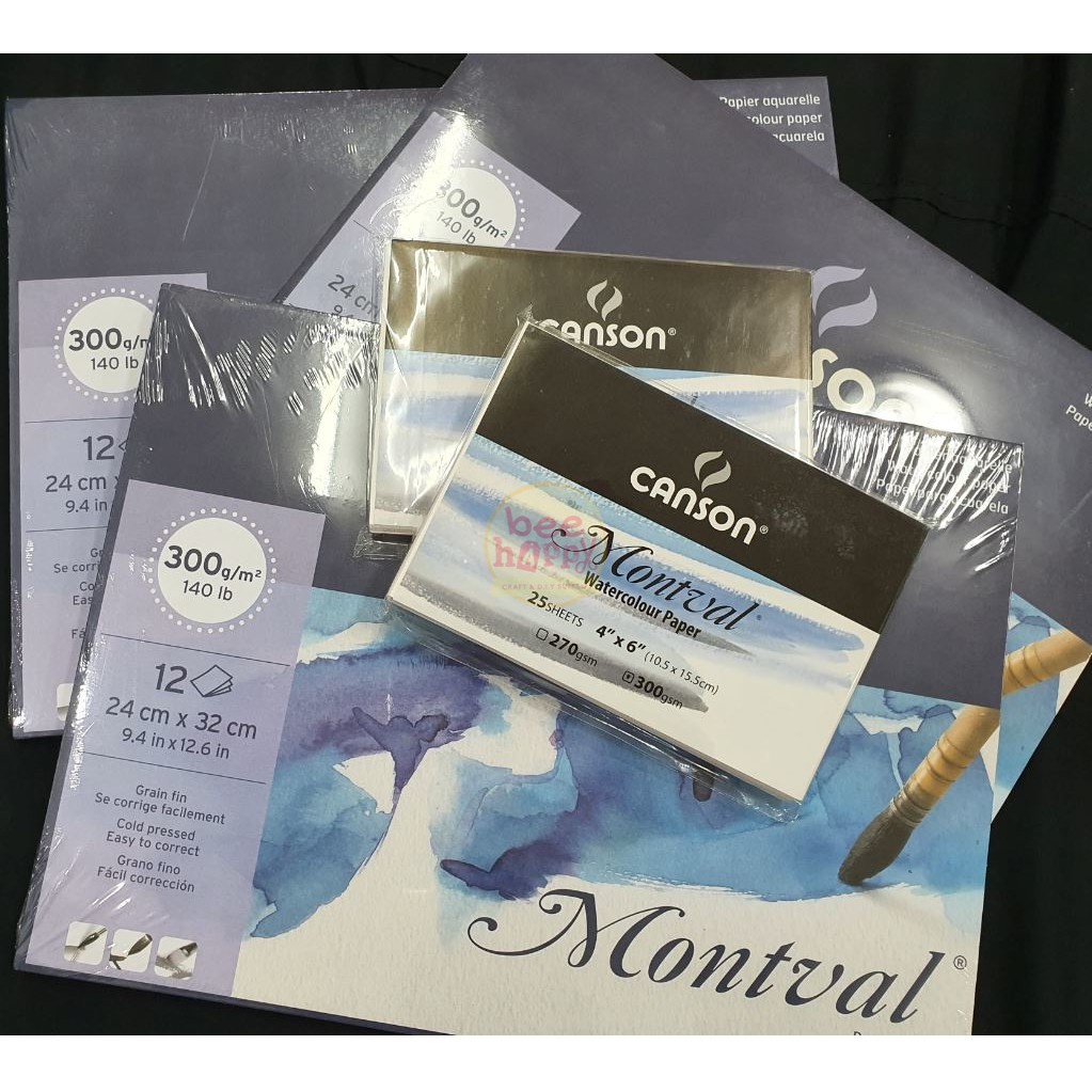 watercolor sketchbook Canson Montval Watercolor Paper 300gsm Shopee